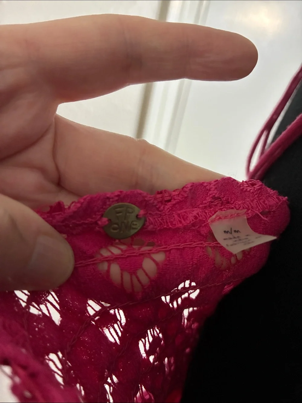 Fuchsia Lace Bodice Spaghetti Strap Dress